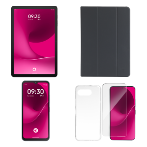 T Phone 3 5G Smartphone Silver + T Tablet 2 Black + Διάφανη Θήκη + Γυαλί Προστασίας Οθόνης για T Phone 3 + Θήκη Book T Tablet 2 Slate Black BUNDLE