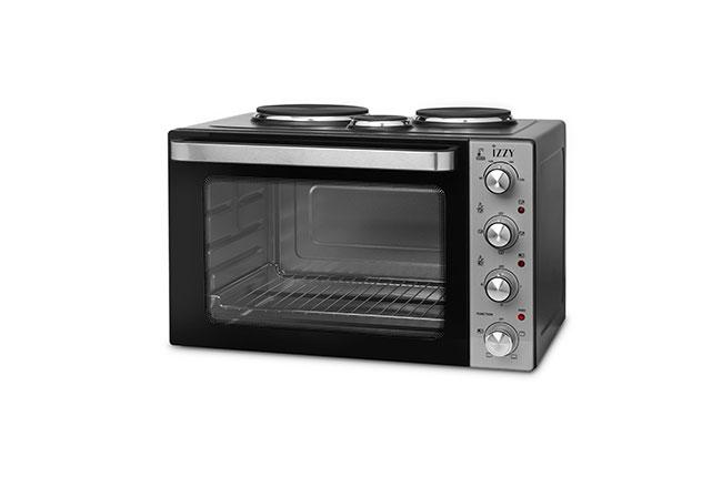 IZZY IZ-8008 Μίνι Φούρνος με 3 Εστίες 48Lt