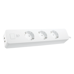 Έξυπνο Πολύπριζο Ασφαλείας DELTACO 3 Θέσεων με 2 Θύρες USB Type-A 1.5 Μέτρα