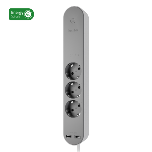 HOMBLI Έξυπνο Πολύπριζο 3 Θέσεων και 2 Θυρών USB