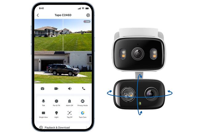  TP-LINK Tapo C246D Dual Lens Pan/ Tilt εσωτερική/ εξωτερική κάμερα