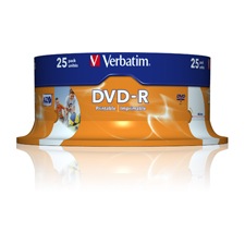 VERBATIM DVD-R Cake 25 Printable x16
