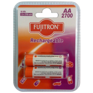 FUJITRON επαναφορτιζόμενες μπαταρίες Ni-MH ΑΑ 1.2V 2700mAh (2 Τεμάχια)