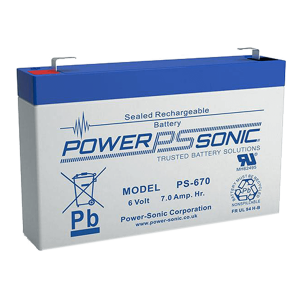 Επαναφορτιζόμενη Μπαταρία Μολύβδου POWERSONIC 6V 7AH