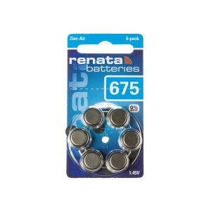 RENATA μπαταρίες ακουστικών βαρηκοΐας ΖΑ675 Implant (6 Tεμάχια)