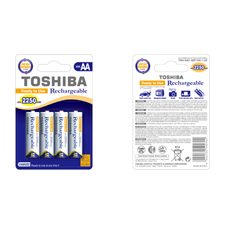 Μπαταρία TOSHIBA AA PRECH 2250ma (BL.4 Tεμάχια)
