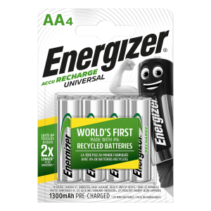 ENERGIZER επαναφορτιζόμενες μπαταρίες AA4 (4 τεμάχια)