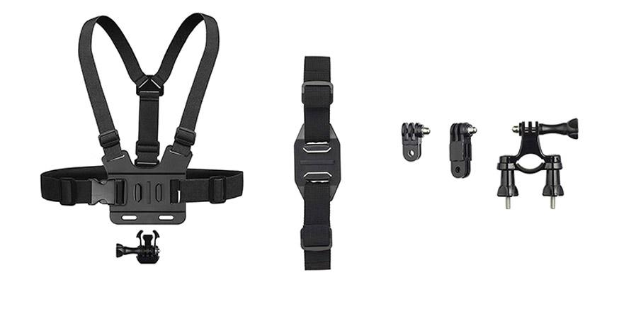 KITVISION Action kit (bike mount+ Chest mount + Helmet mount)