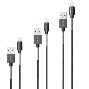 Σετ 3 καλωδίων USB σε Lightning PURIDEA L18 2.4A 0.2/ 1/ 2 μέτρα
