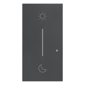 LEGRAND Living Now Πλήκτρο για Ασύρματο Διακόπτη Αφύπνισης/ Ύπνου 2 Στοιχείων Black