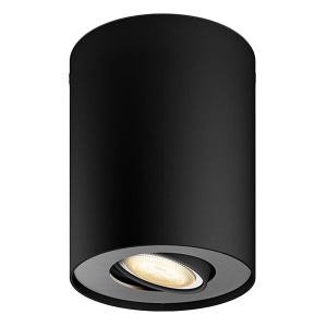 PHILIPS Hue White Ambiance Pillar Μονό Σποτ + Διακόπτης Dimmer 5W Μαύρο