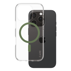 Διάφανη Θήκη Flagship CARE by Panzerglass Urban Combat με Green MagSafe για iPhone 16 Pro