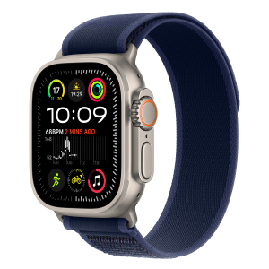 APPLE Watch Ultra 2 49mm Natural Titanium με Trail Loop Blue Medium/ Large Smartwatch