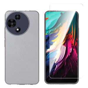 Διάφανη Θήκη + Γυαλί Προστασίας Οθόνης COSY για TCL 60R 5G