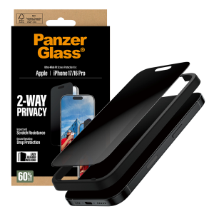 Γυαλί Προστασίας Οθόνης με Πλαίσιο PANZERGLASS Ultra - Wide Fit 2-Way Privacy για iPhone 17/ 16 Pro