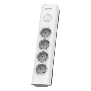 Πολύπριζο Ασφαλείας PHILIPS SPN7040WA/GRS 4 Θέσεων 2 Μέτρα