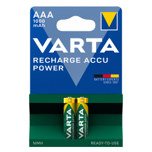 Επαναφορτιζόμενες Μπαταρίες VARTA AAA 1000mAh (2 Τεμάχια)