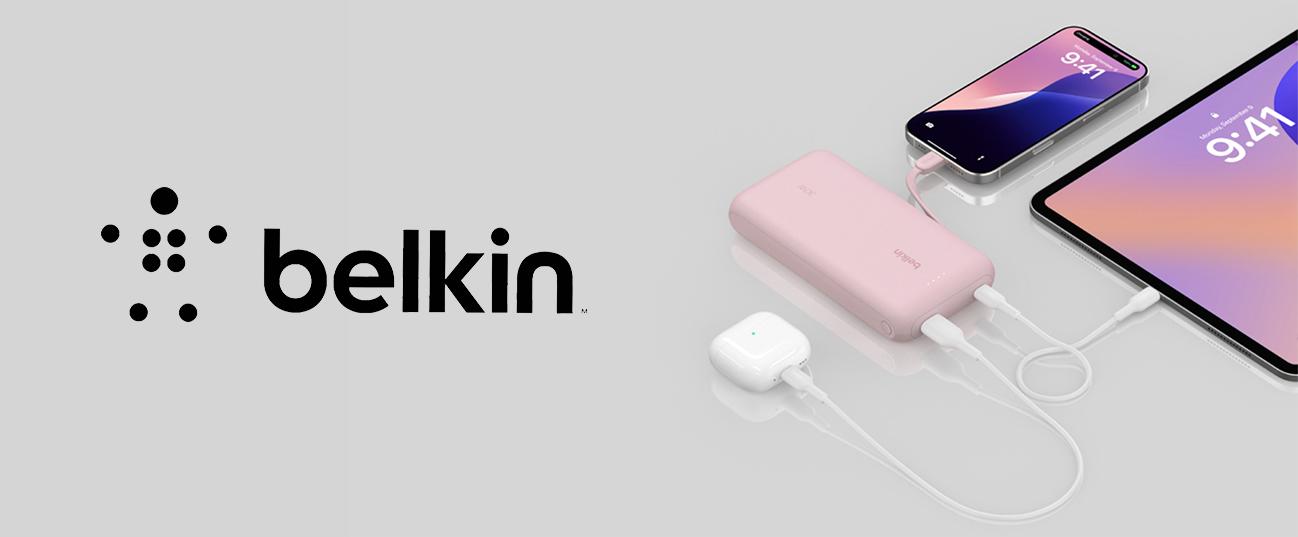Powerbank BELKIN BoostCharge 30W 20000mAh (Integrated Cable) Pink
