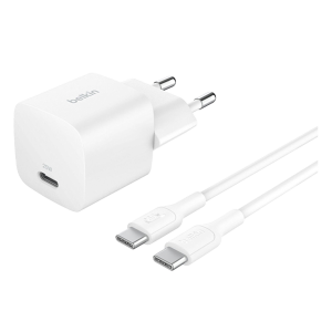 Φορτιστής Ταξιδίου BELKIN με καλώδιο USB Type-C σε USB Type-C 1 Μέτρο 25W