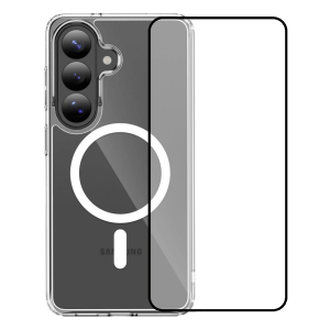 Διάφανη Θήκη Magnetic + Γυαλί Προστασίας Οθόνης με Πλαίσιο COSY για SAMSUNG Galaxy S26