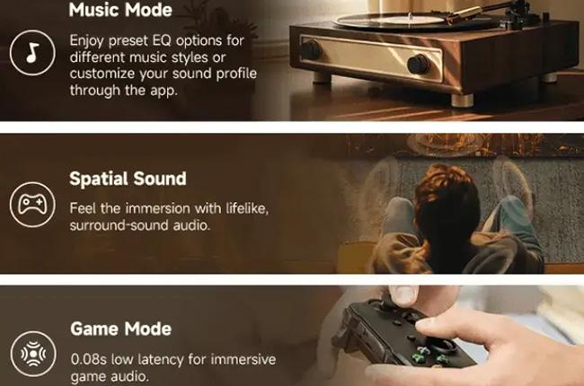 Bluetooth Headphones EDIFIER ES850NB ANC Brown sound modes