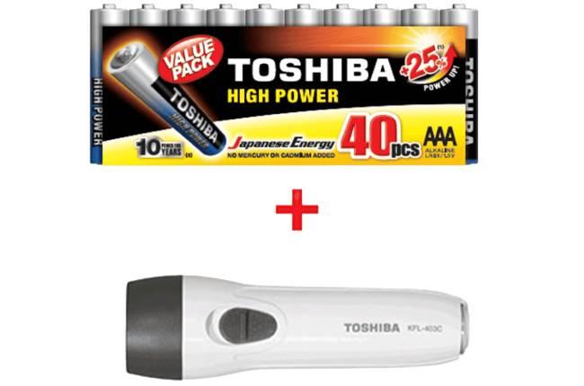 BUNDLE ALKALINE TOSHIBA AΑA 40PCS + ΦΑΚΟ