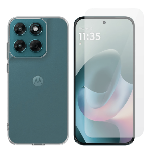 Διάφανη Θήκη + Γυαλί Προστασίας Οθόνης COSY για MOTOROLA moto g77 5G
